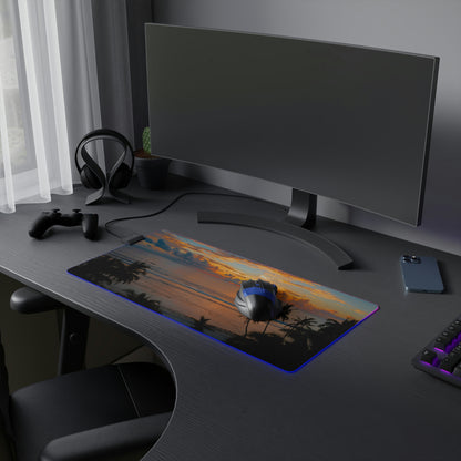 Beach Sunset LED Gaming Mouse Pad