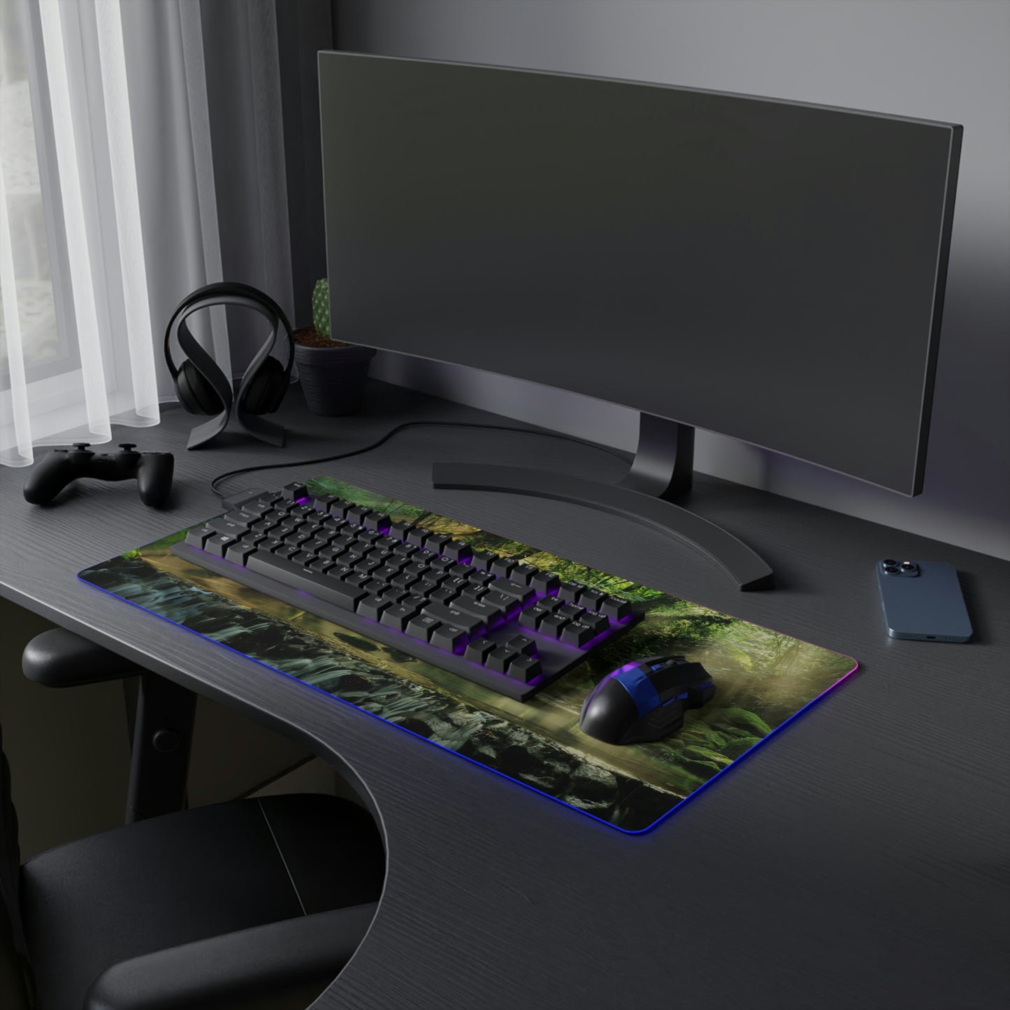 Jungle Waters LED Gaming Mouse Pad