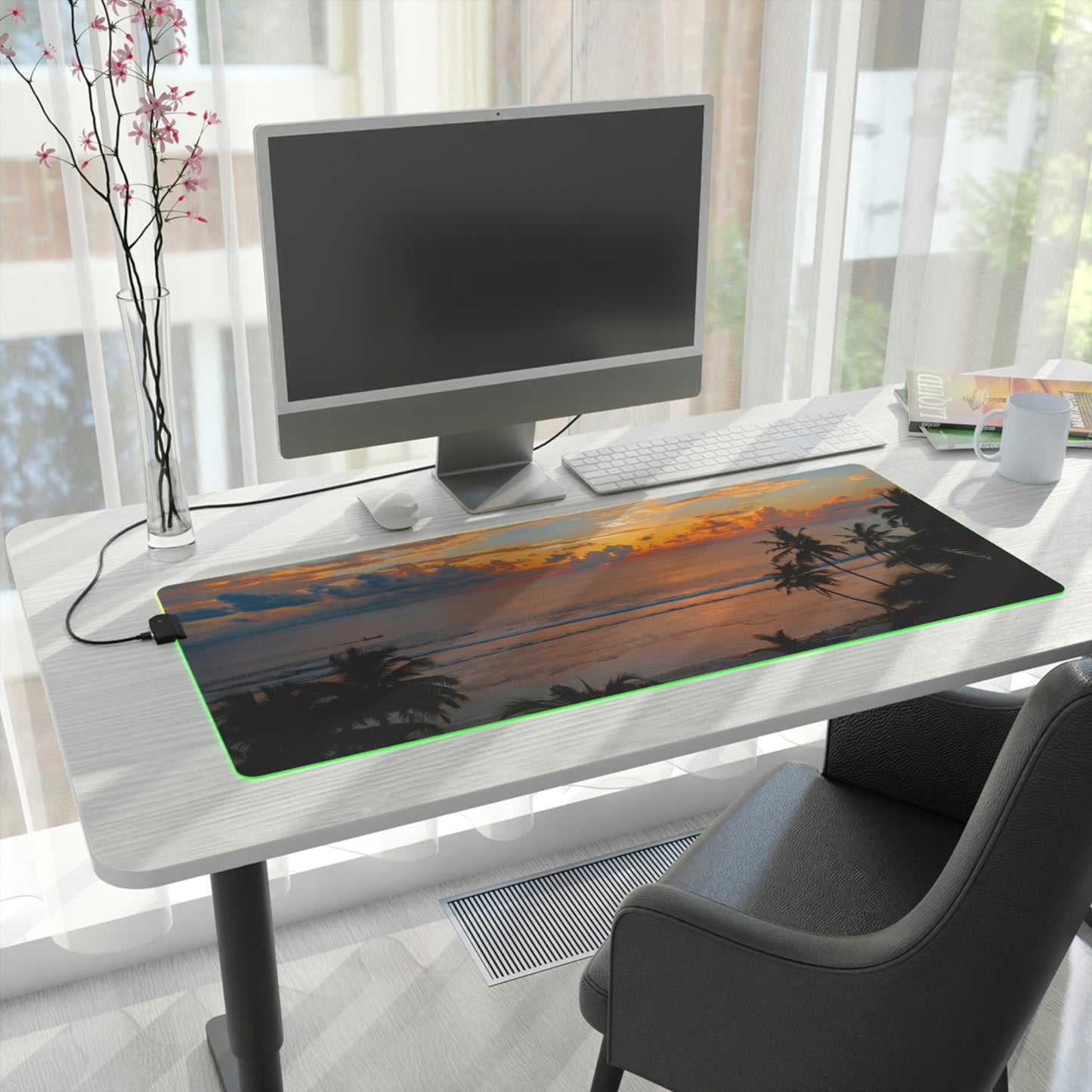 Beach Sunset LED Gaming Mouse Pad