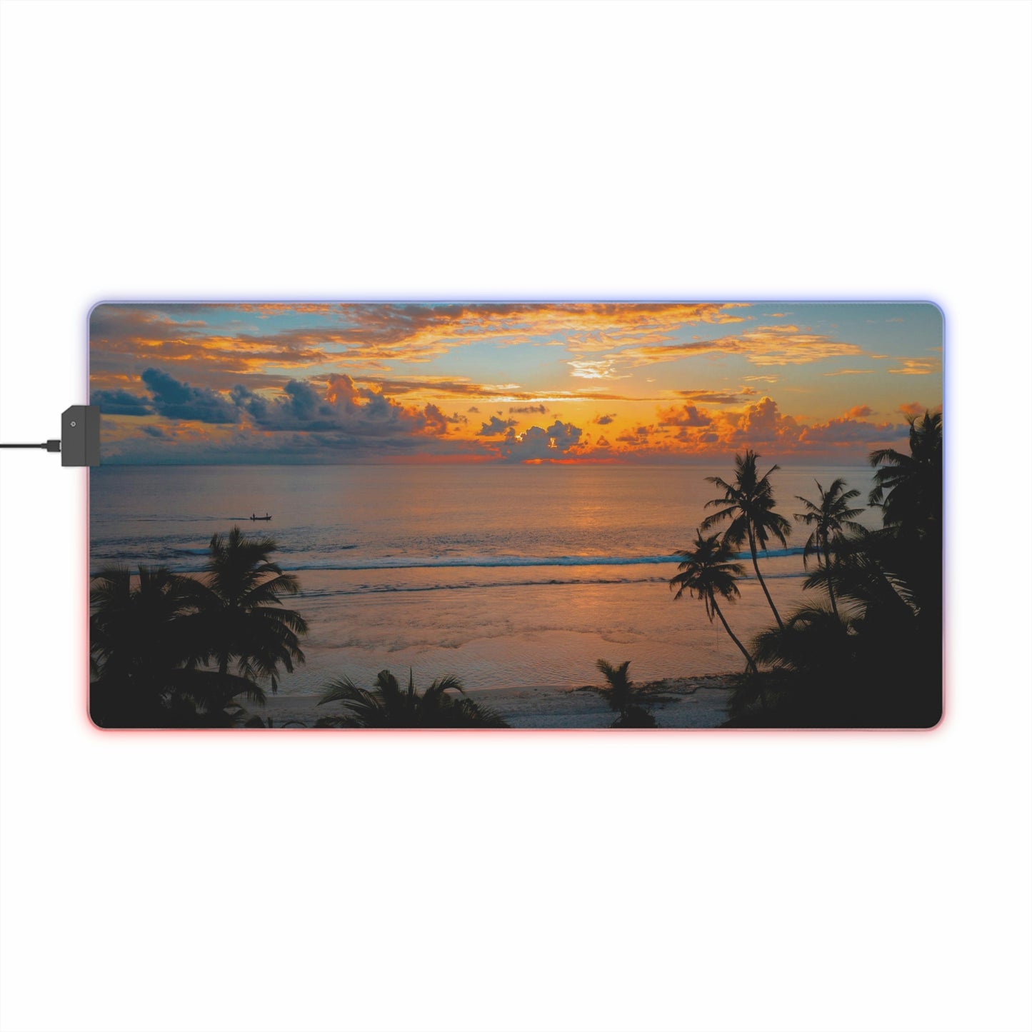 Beach Sunset LED Gaming Mouse Pad